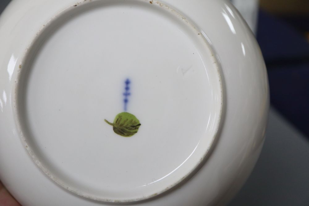 A Berlin porcelain cup, cover and saucer, height 15cm